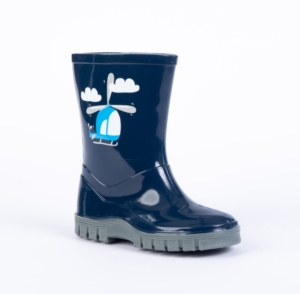Woodstock Kids Navy Helicopter Wellington Boots