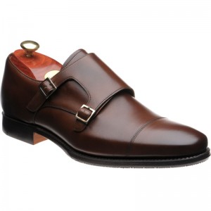 Barker Edison hybrid-soled double monk shoes in Walnut Calf 