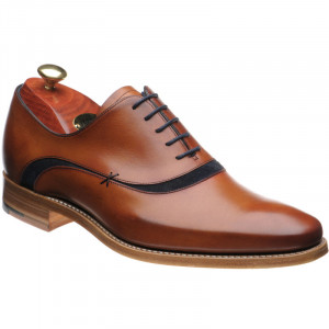 Barker Emerson two-tone Oxfords in Rosewood and Navy Suede Loafers Brogues