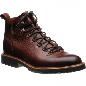 Barker Glencoe rubber-soled boots in Cherry Grain 
