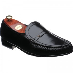 Barker Jefferson rubber-soled loafers in Black Kid 