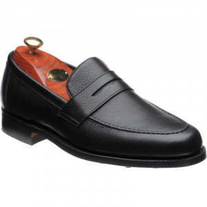 Barker Jevington rubber-soled rubber-soled loafers in Black Grain Calf 
