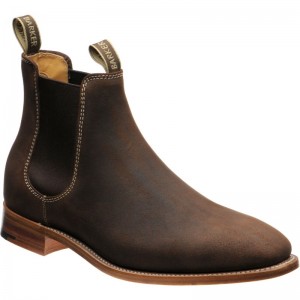 Barker Mansfield Chelsea boots in Brown Waxy Suede 