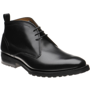 Barker Melksham rubber-soled Chukka boots in Black Calf 