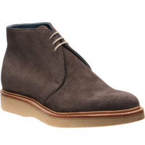 Barker Ted rubber-soled Chukka boots in Dark Brown Suede 