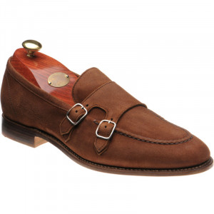 Carlos Santos 1434 double monk shoes in Brown Suede 