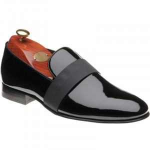 Carlos Santos 9110 Dark sole loafers in Black Patent 