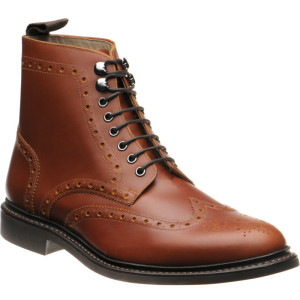 Herring Ambleside II Rubber rubber-soled brogue boots in Tan Waxy Oxfords Derbys Loafers Brogues