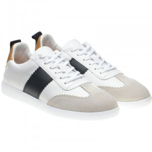Herring Angelina ladies rubber-soled trainers in White and Navy 