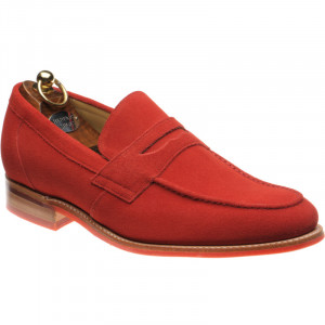 Herring Banks rubber-soled loafers in Red Suede 