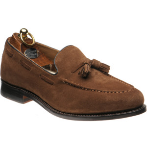 Herring Barcelona tasselled loafers in Brown Suede 