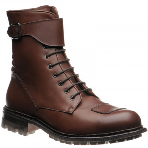 Herring Biker rubber-soled boots in Dark Brown Waxy 