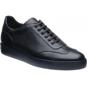Herring Brendon rubber-soled trainers in Navy Grain Calf 