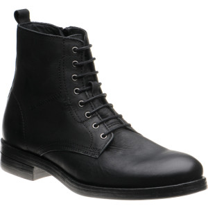Herring Bridges rubber-soled boots in Black Waxy Calf 
