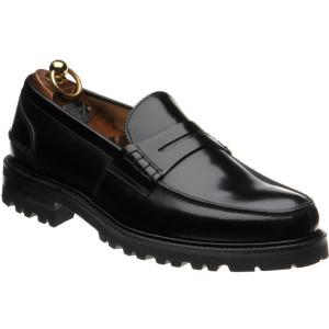 Herring Brighton II rubber-soled loafers in Black Polished 
