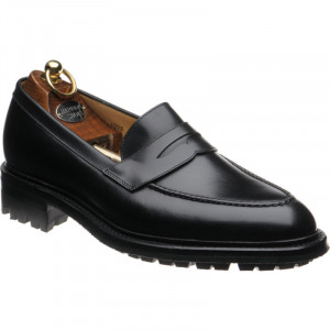 Herring Brighton rubber-soled loafers in Black Calf 