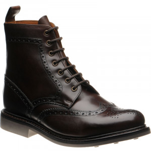 Herring Buxton rubber-soled rubber-soled brogue boots in Brown Calf 