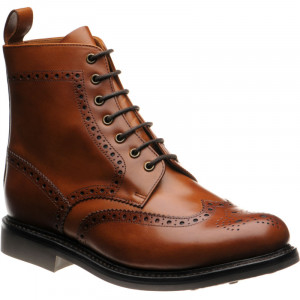 Herring Buxton rubber-soled rubber-soled brogue boots in Tan Calf 