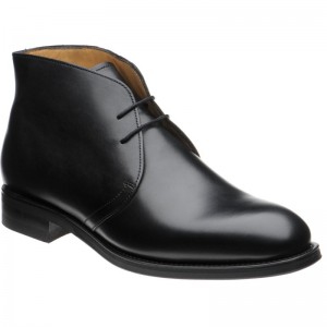 Herring Cannock rubber-soled Chukka boots in Black Calf 