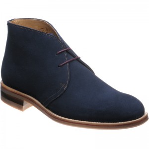 Herring Canterbury rubber-soled Chukka boots in Navy Suede 