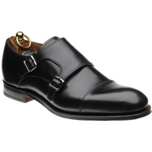 Herring Carlisle monk shoes in Black Calf 