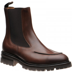 Herring Castlewood rubber-soled Chelsea boots in Brown Waxy 