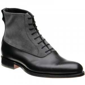 Herring Clarence two-tone boots in Black Calf and Grey Suede 
