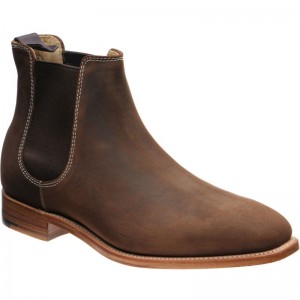Herring Coburn Chelsea boots in Brown Waxy Suede 