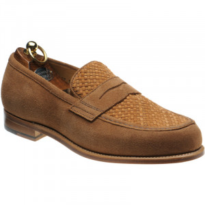 Herring Consort two-tone loafers in Tan and Walnut Suede 