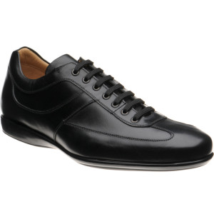 Herring Cosford rubber-soled trainers in Black Calf 