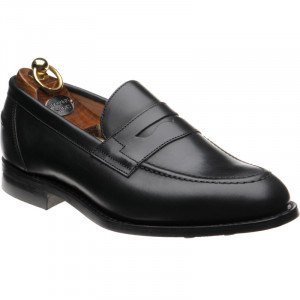 Herring Dunham rubber-soled loafers in Black Calf 