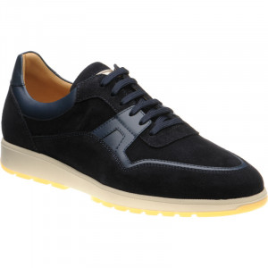 Herring Dunsfold rubber-soled trainers in Navy Calf and Navy Suede 