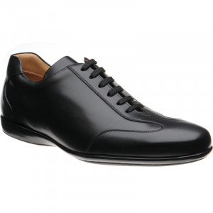 Herring Duxford rubber-soled trainers in Black Calf 