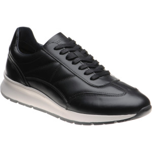 Herring Elan rubber-soled trainers in Black Calf 