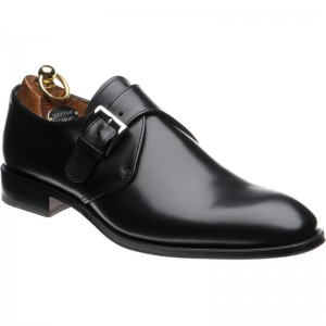 Herring Enfield hybrid-soled monk shoes in Black Calf 