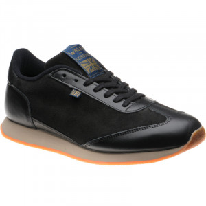 Herring Fierce Trainer rubber-soled trainers in Black Calf and Black Suede 