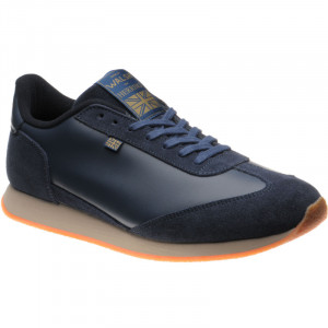 Herring Fierce Trainer rubber-soled trainers in Navy Calf and Navy Suede 