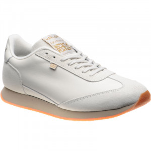 Herring Fierce Trainer rubber-soled trainers in White Calf and Stone Suede 