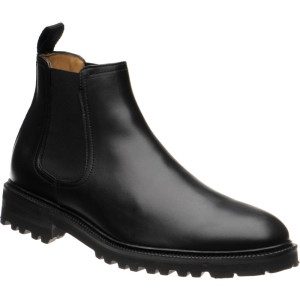 Herring Grange rubber-soled boots in Black Calf 
