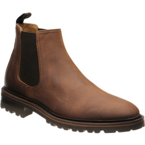 Herring Grange rubber-soled boots in Nut Brown Calf 