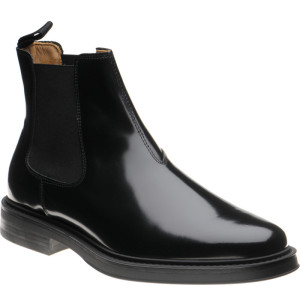 Herring Guards rubber-soled Chelsea boots in Black Polished 