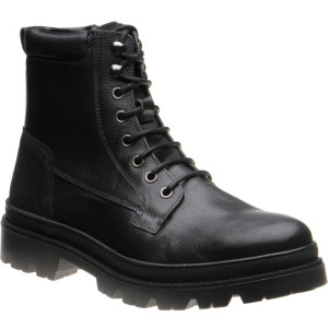 Herring Hawke rubber-soled boots in Black Grain 