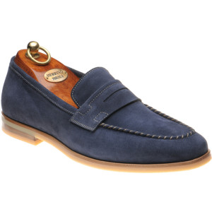 Herring Ives rubber-soled loafers in Navy Suede 