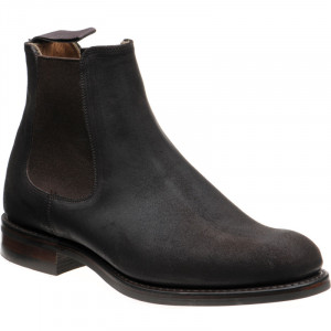 Herring Kirkby R rubber-soled Chelsea boots in Brown Waxy Suede 
