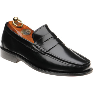 Herring Lucca hybrid-soled loafers in Black Polished 