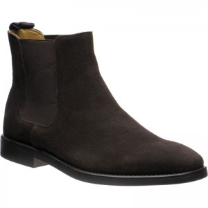 Herring Macclesfield rubber-soled Chelsea boots in Brown Suede 