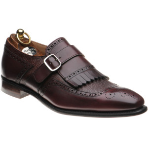 Herring Montpellier monk shoes in Burgundy Calf and Grain 