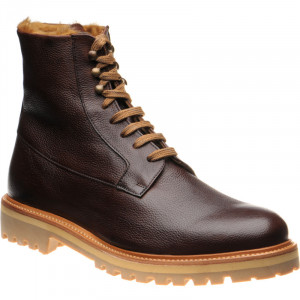 Herring Morro rubber-soled boots in Dark Brown Grain 
