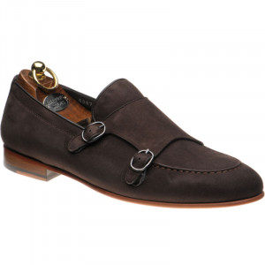 Herring Otello monk shoes in Brown Suede 