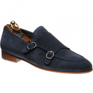 Herring Otello monk shoes in Navy Suede 